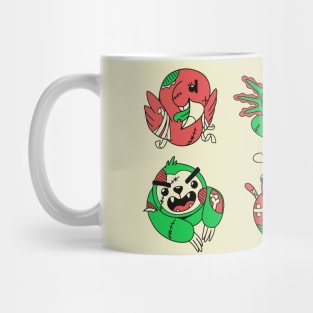 Cute Zombie Animals // Sloth Llama Unicorn Fox Axolotl Parrot // Funny Halloween Animals Mug